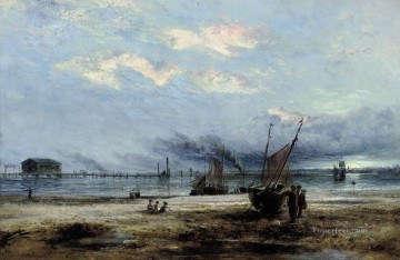 サミュエル・ボー Painting - カーコーディー・サミュエル・ボーの海岸の日の出の風景